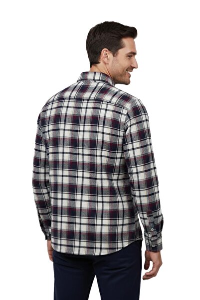 hodbehod Ανδρικό χειμερινό κλασικό πουκάμισο με μία τσέπη BGL-ST04989