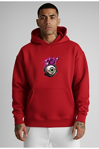 LORVEX Hanorac Premium Oversize 100% bumbac cu glugă imprimat WNTY