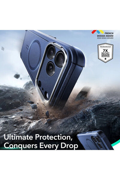 ESR iPhone 17 Pro Cyber Armor Kickstand, blue