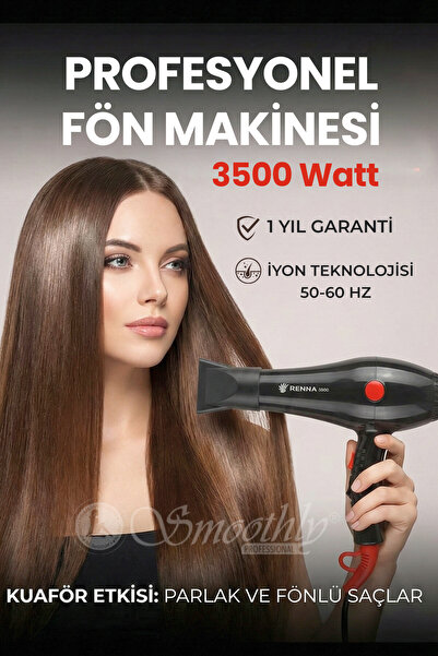 Renna Professional Hair Dryer | 3500 Watt High Performance Hair Dryer for Hair Salon