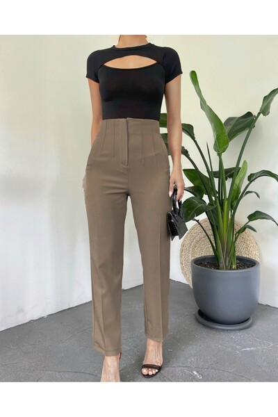 Modamorfo Зра Плісировані Штани з Моркви - Візон