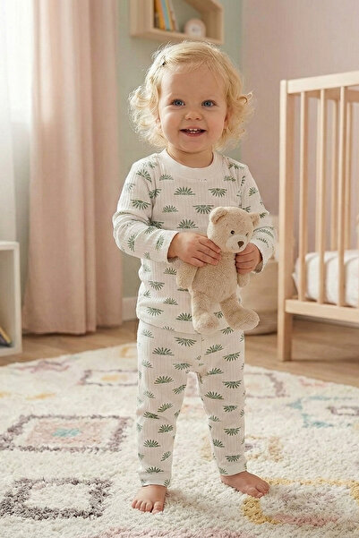 BUUFUU Children's Suit Cotton Long Sleeve Sun Patterned 1-3 Years Old