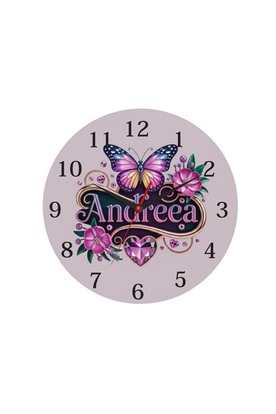 CrisPrint Ceas din mdf cadou pentru Andreea