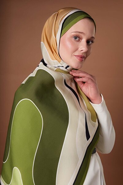 Levidor Green Camouflage Pattern Aura Scarf