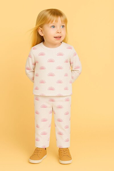 BUUFUU Children's Suit Cotton Long Sleeve Sun Patterned 1-3 Years Old