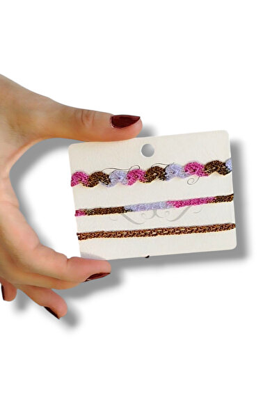 STE El Yapımı Özel Tasarım Üçlü Bileklik Seti - Örgü Bileklik