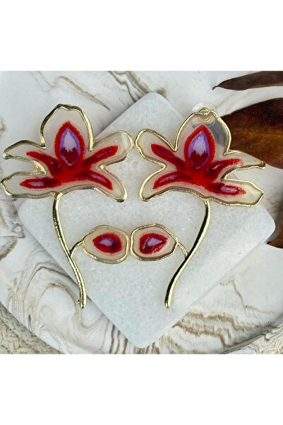 nesdesign أقراط زهرة إيبوكسي ZR