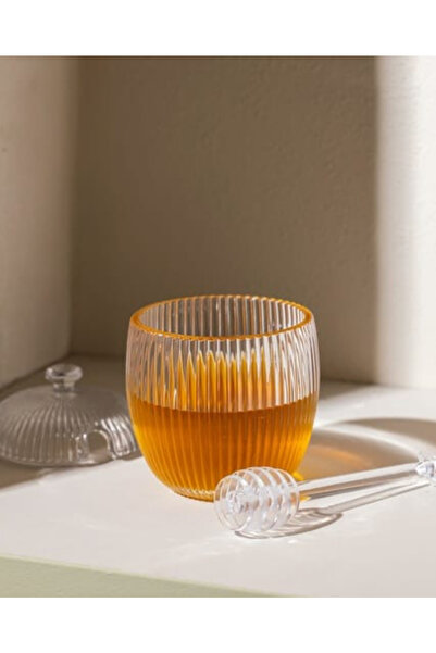 Madame Coco Paris Glass Honey Jar with Spoon - Transparent