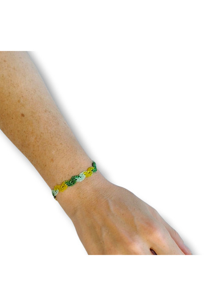 STE El Yapımı Özel Tasarım Üçlü Bileklik Seti - Örgü Bileklik