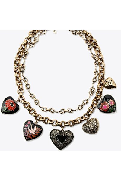 nesdesign Zr Set of 2 Metal Heart Necklaces