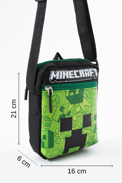 Sona Park Mine Creeper Children's Shoulder Bag – 3 Compartments – Waterproof Fabric (21×16×6 cm)