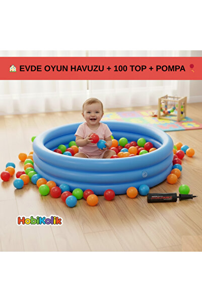 Art Tone ⭐ ÇOCUKLAR İÇİN HAVUZ EĞLENCE SETİ – KRİSTAL HAVUZ + 100’LÜ TOP SETİ...