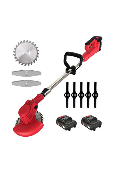 DDT DDT Battery Trimmer, 24V, 3Ah, Electric Motor, 2 Batteries Included