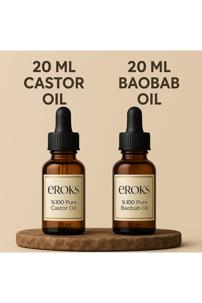 Eroks %100 Doğal Hint Yağı (20ml)+ Baobab Yağı (20ml) İkili Avantajlı Paket