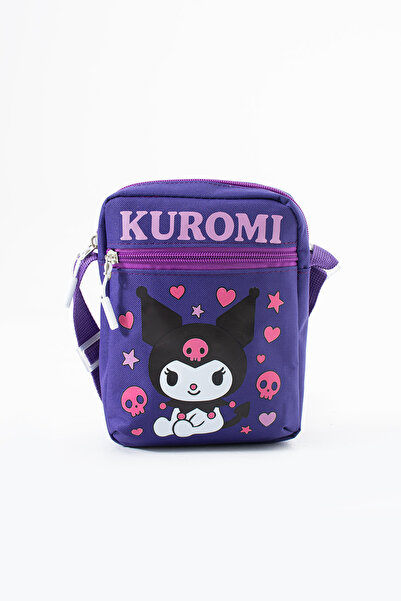 Roxy Kuromi Children's Shoulder Bag – 3 Compartments – Waterproof Fabric (21×16×6 cm)