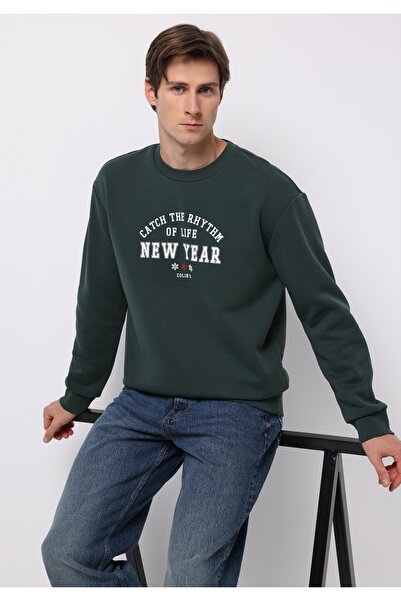 Colin's Ανδρικό πράσινο φούτερ Comfort Fit