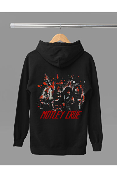 MAGORS SWEATSHIRT ROCK CU GLUGĂ, CU MÂNECĂ LUNGĂ, IMPRIMAT MÖTLEY CRUE, cu căptușeală din fleece fire