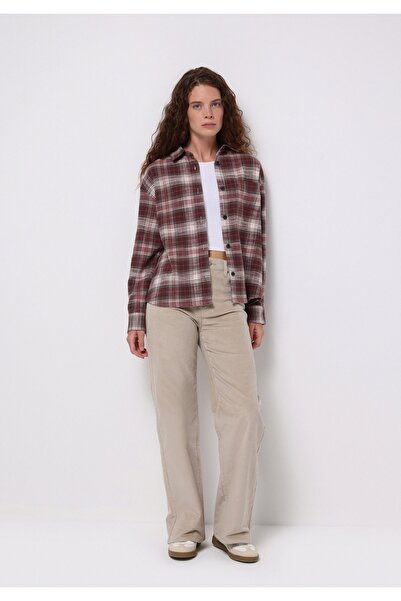 Colin's Pantaloni de damă cu talie înaltă și picioare largi Berry Fit, bej