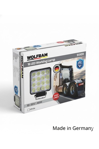 Oto Kasım Wolfram Led Çalışma Lambası Sis Off Road Kalın Kasa 2400 Lümen