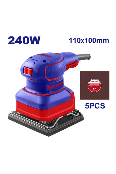 EMTOP Șlefuitor Electric Cu Vibrație, 240 W, Bază 110x100 Mm