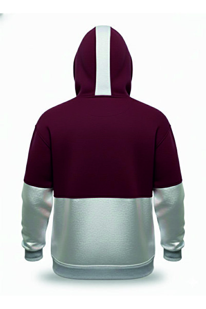 HOFFNUNG 3Iplik Daily Hooded Top and Sweatpants Set Solid Color Removable Hooded Sweatshirt Full Zip