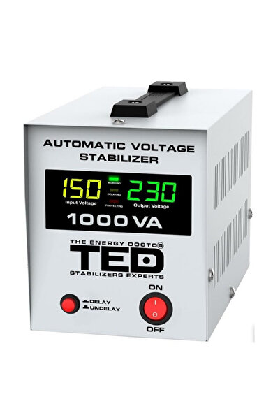 drk Stabilizator de Rețea 1000VA / 600W – AVR, LCD, 1 Ieșire Schuko