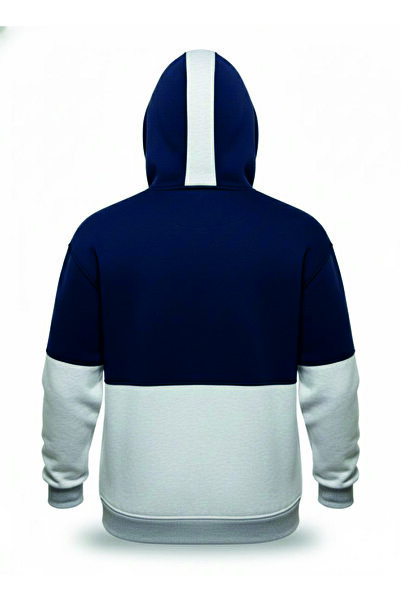 HOFFNUNG 3Iplik Daily Hooded Zip Sweatshirt Solid Color Removable Hooded Sweatshirt Zip