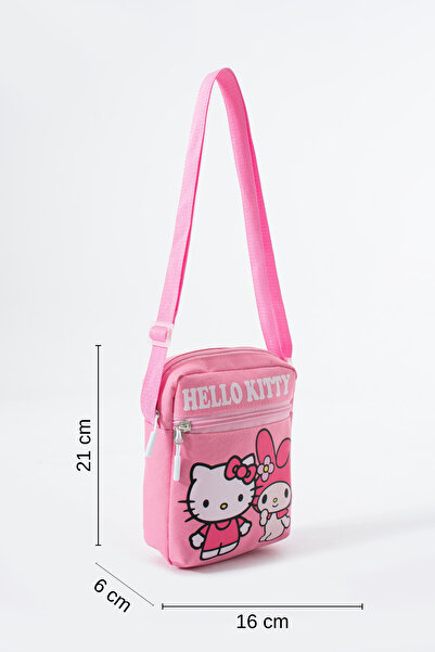Sona Park Hello Kitty Melody Children's Shoulder Bag – 3 Compartments – Waterproof Fabric (21×16×6 cm)
