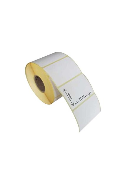 500 Sarım Kuşe Termal Etiket 100X100 MM
