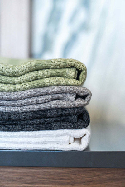 OKRA HOME NAIA MONOKROM, %100 PAMUK, 4’LÜ MUTFAK HAVLUSU SETİ