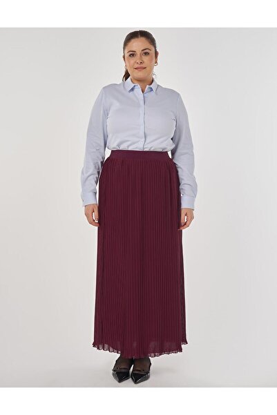 Kayra Πλισέ φούστα σιφόν βιολετί