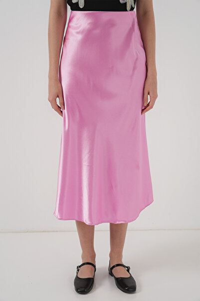 Modamorfo 15806 Satin Skirt - Pink
