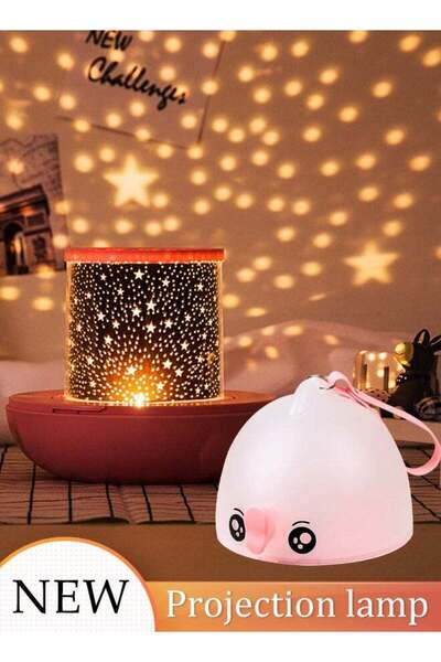 DOMEET 360° Rotating Star Projector Night Light with Bluetooth Speaker and 6 Lighting Modes