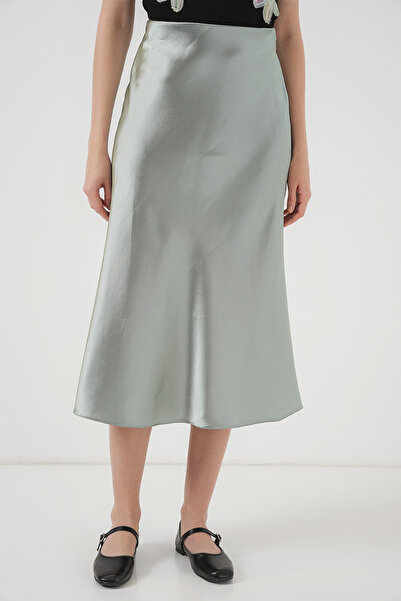 Modamorfo 15806 Satin Skirt - Sage