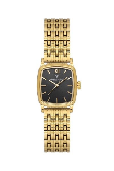 Daniel Klein ساعة نسائية فاخرة من الفولاذ المقاوم للصدأ مطلية بالذهب DK.1.14102-2