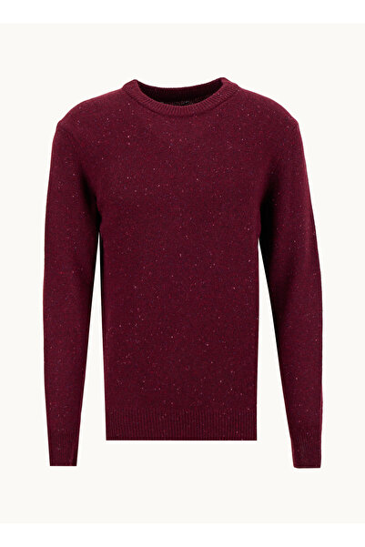 Lee Cooper Фіолетовий чоловічий светр з круглим коміром, прямий крій, з вкрапленнями 261 LCM 241019 JOS MÜRDÜM