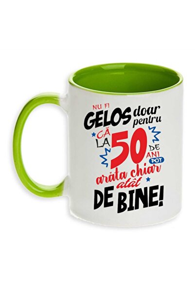 CRD PRINT Personalized mug with print "Don't be jealous ...", Ceramic, 330 ml, Green,