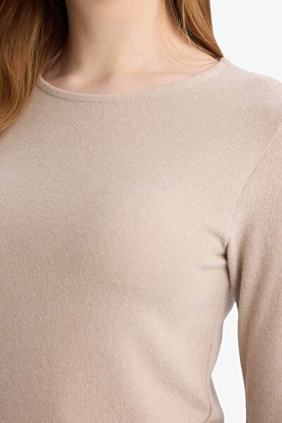 DeFacto Slim Fit Slim Fit Crew Neck Long Sleeve T-Shirt Tunic G5330Ax25Wn