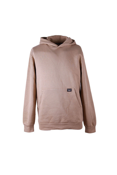 trender με κουκούλα Kangaroo Pocket 3 Thread Ş επένδυση fleece Ανδρικό φούτερ Mink 5281