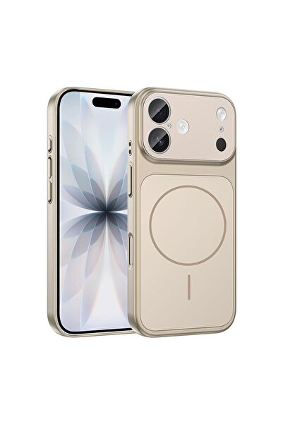 Zebana iPhone 17 Compatible Case Titanmag Case (iPhone 17 Pro Max Look) Desert Titanium