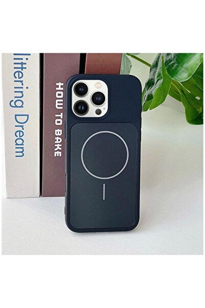 Zebana Apple iPhone 16 Pro Compatible Case Elista M-Safe Silicone Case Black