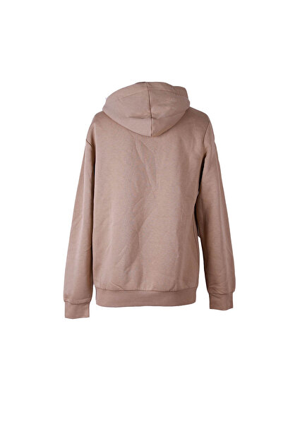 trender με κουκούλα Kangaroo Pocket 3 Thread Ş επένδυση fleece Ανδρικό φούτερ Mink 5281
