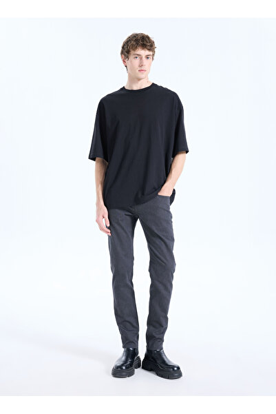 GMG FIRENZE Ανδρικό κανονικό παντελόνι ανθρακίτη GU25MFW01212