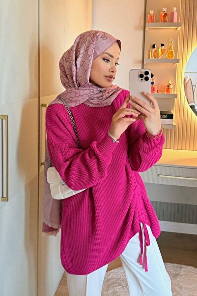 Hazamoda سترة Piraye الوردية