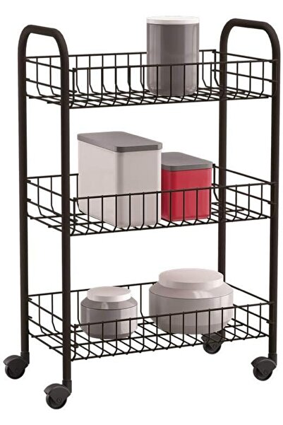 STOREMAX SIENA BLACK - Çok Amaçlı Taşıma Arabası. Tekerlekleri mevcuttur. Siy...