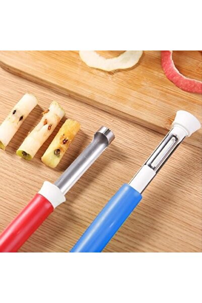 STOREMAX 1 Adet 2'si 1 arada Meyve Sebze Soyucu ve Oyucu, paslanmaz çelik elm...