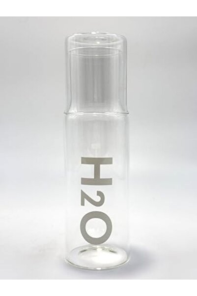 STOREMAX 600 ml Bardaklı Başucu Sürahisi – Şık ve Dayanıklı Borosilikat Cam S...