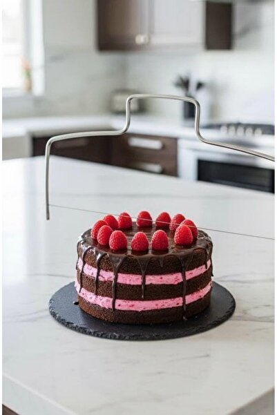 STOREMAX Profesyonel Paslanmaz Çelik Pasta Kesici – 2 Katlı Pasta ve Kek İçin...