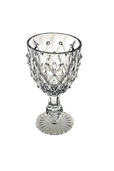 ABYZ Set of 6 Glass Glasses with Decorative Stem Elegant Vintage Model 200ml for Liqueur and Aperitifs