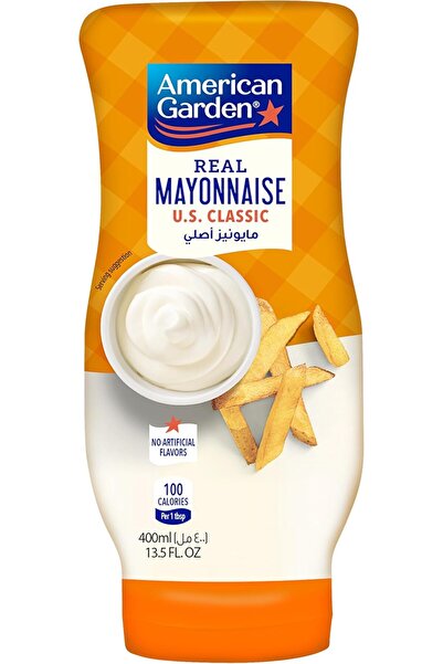 american garden مايونيز حقيقي أصلي، خالي من الغلوتين ومنتجات الألبان، 400 مل